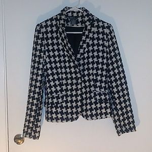 Cream And Black Blazer